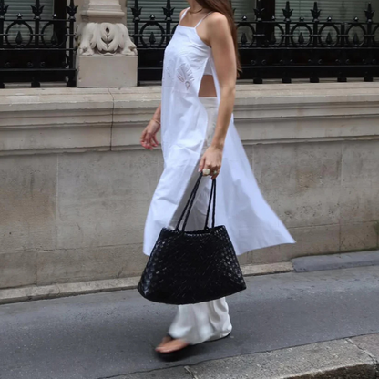 The Madeleine Woven Medium Tote