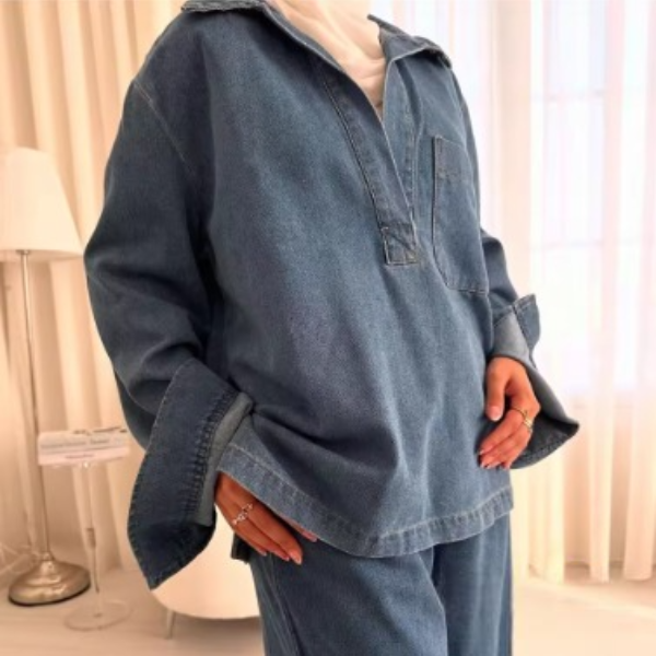 The Marseille Denim Two-Piece Set