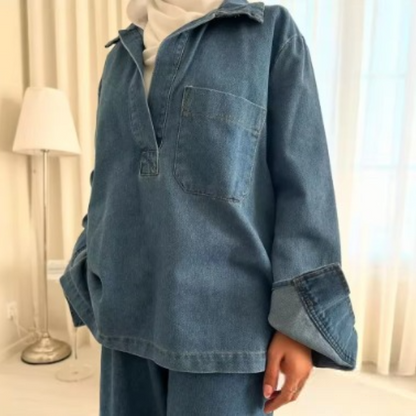 The Marseille Denim Two-Piece Set