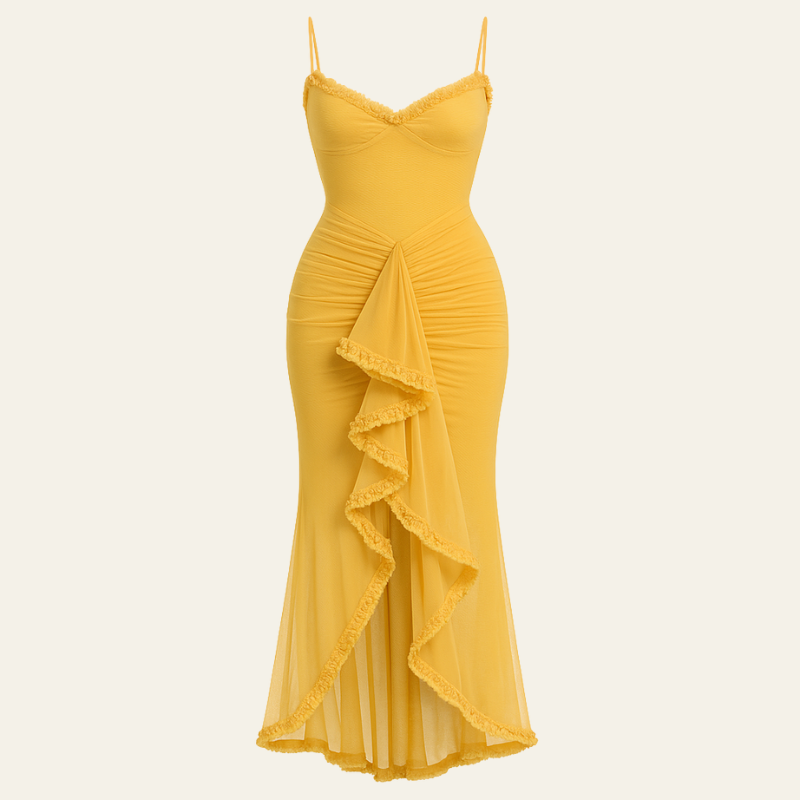 The Seville Ruffle Evening Dress