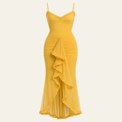 The Seville Ruffle Evening Dress