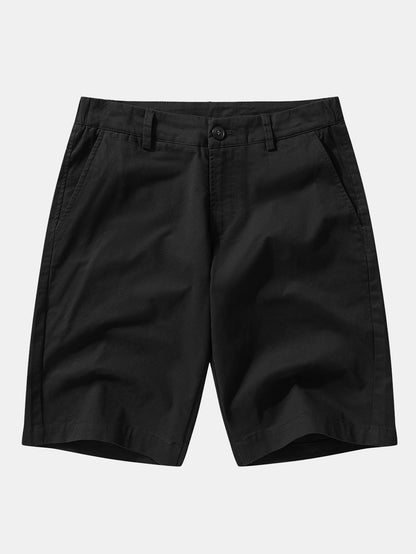 Texture Contrast Knitted V Neck Polo Shirt & Cotton Chino Shorts