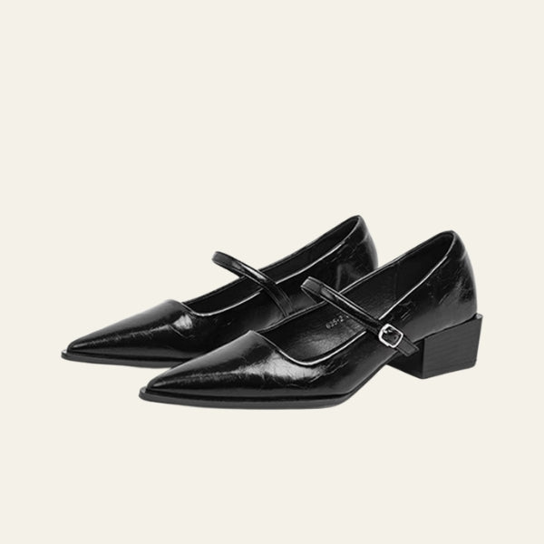 The Valencia Patent Block Heel