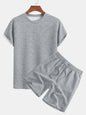 Striped Jacquard T-Shirt & Shorts Set