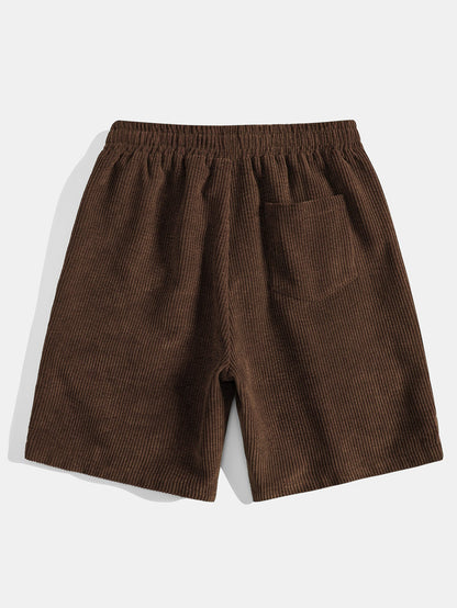 Los Angeles Print Heavy Weight Oversize T-Shirt & Corduroy Shorts