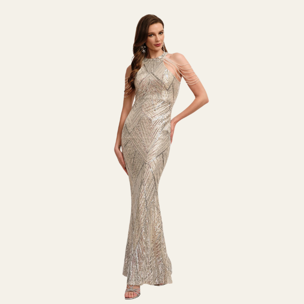 The Cannes Sequin Evening Gown