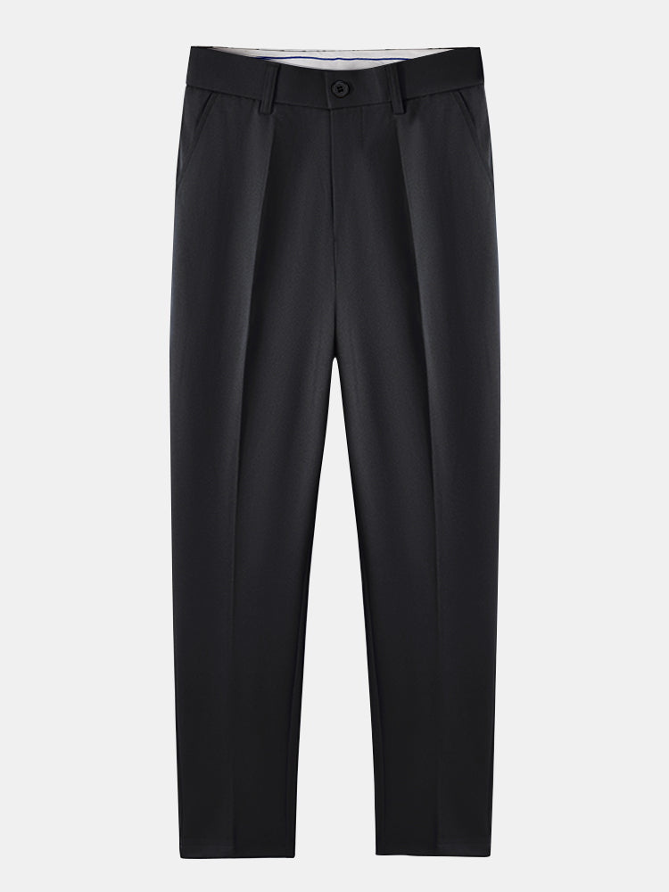 Geometric Knit V Neck Polo Shirt & Slim Fit Tapered Trousers