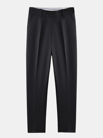 Geometric Knit V Neck Polo Shirt & Slim Fit Tapered Trousers