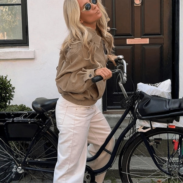 The Aspen Suede Bomber Jacket
