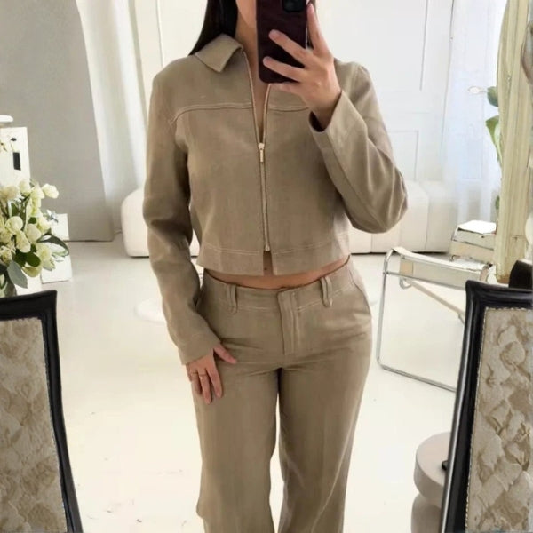 The Emmy Beige Two-Piece Set