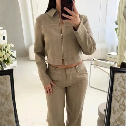 The Emmy Beige Two-Piece Set