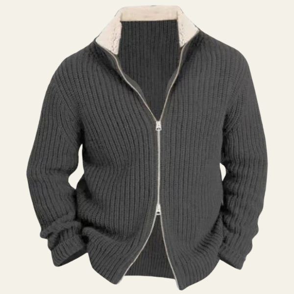 The Oslo Wool Zip Knit