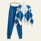 The Aspen Argyle Knit Lounge Set