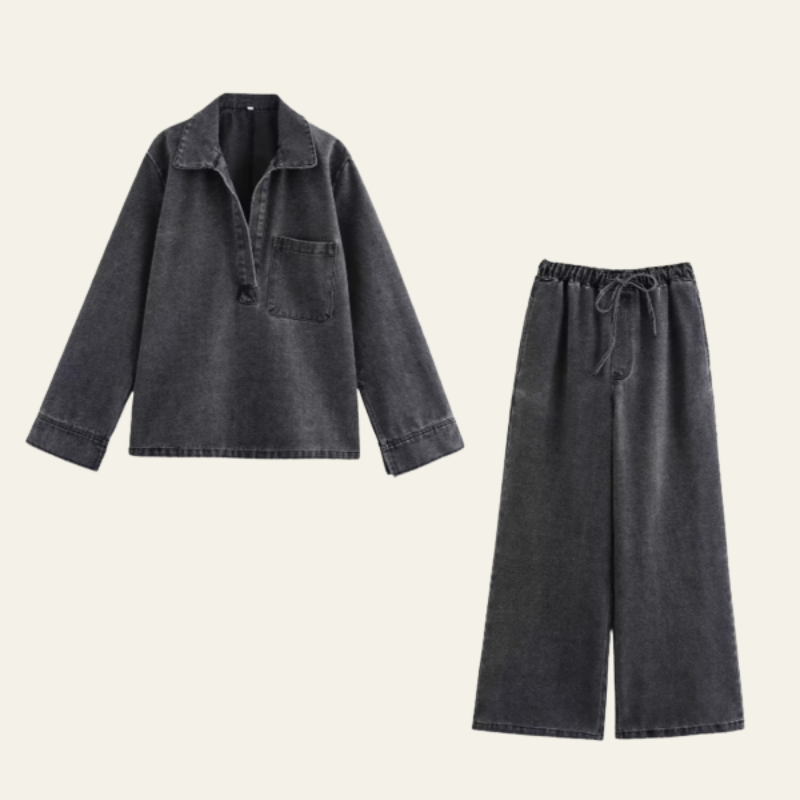 The Marseille Denim Two-Piece Set