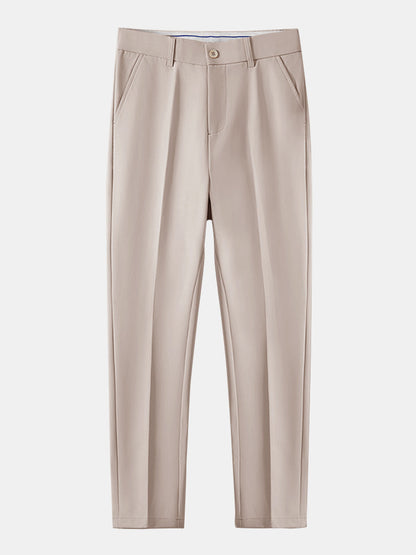 Long Sleeved Knitted Stripe Jacquard Polo Shirt & Slim Fit Tapered Trousers