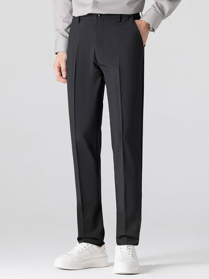 Geometric Knit V Neck Polo Shirt & Slim Fit Tapered Trousers