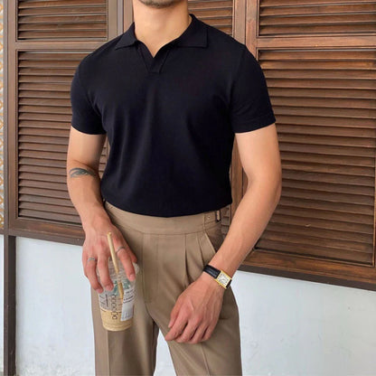 The Verona Cotton V-Collar Polo