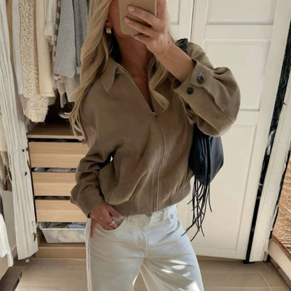 The Aspen Suede Bomber Jacket