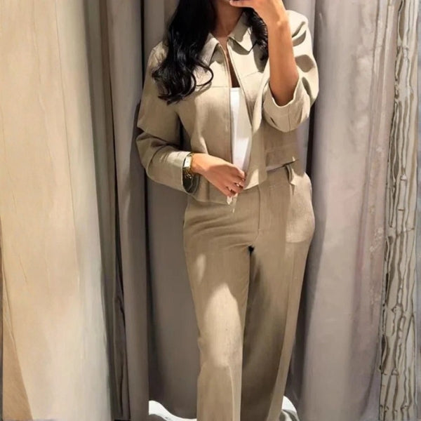 The Emmy Beige Two-Piece Set