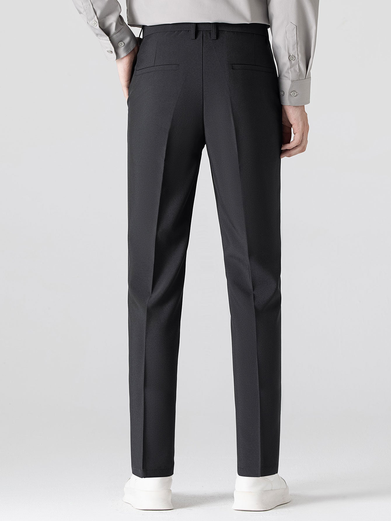 Geometric Knit V Neck Polo Shirt & Slim Fit Tapered Trousers