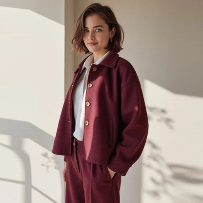 The Briana Cropped Wool Coat