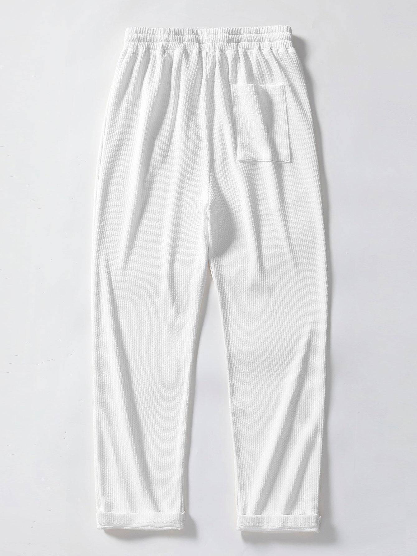 Muscle Fit Ribbed Button Up Shirt & Straight Leg Ribbed Pants