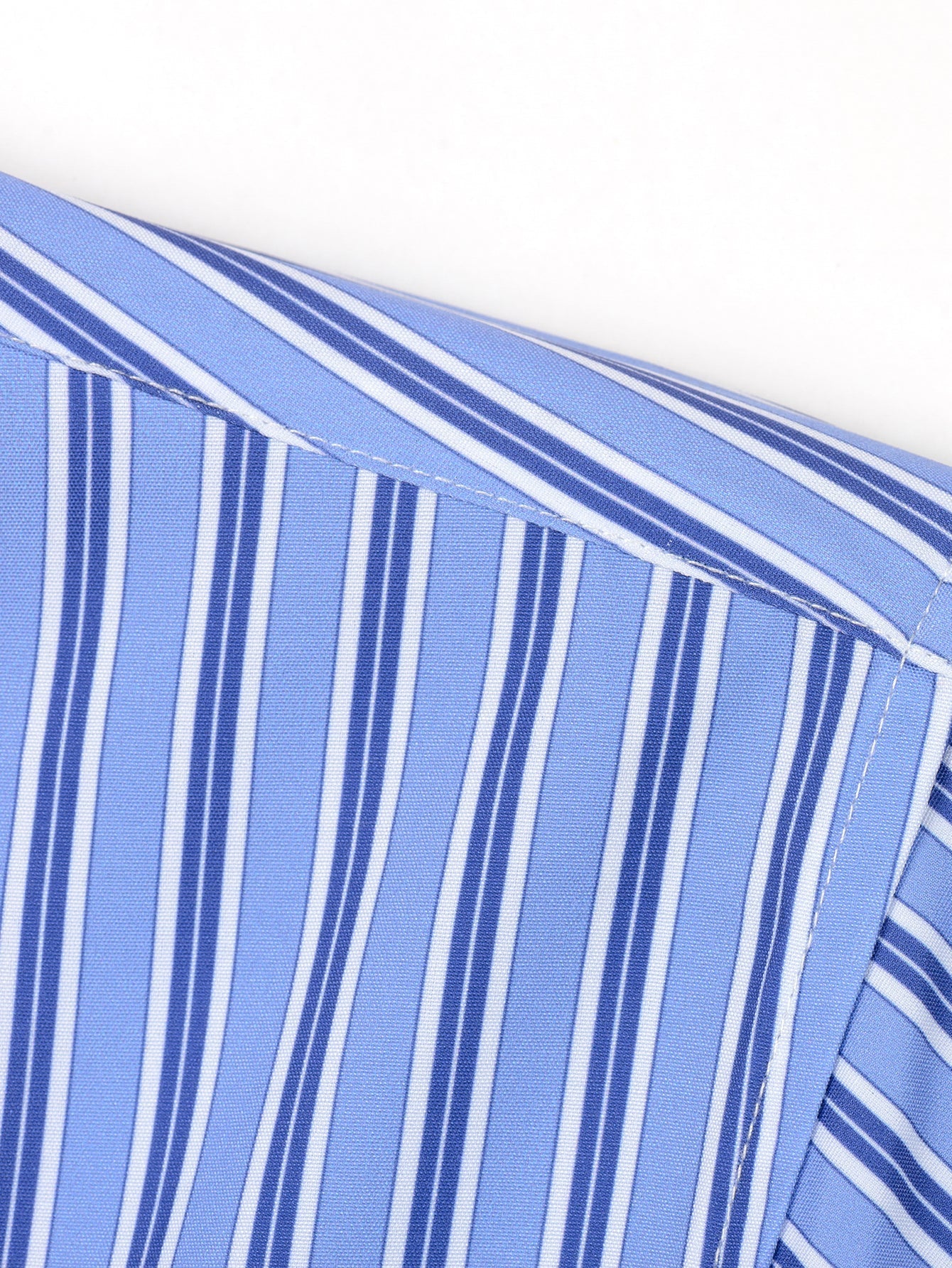 Long Sleeve Stripe Button Up Shirt & Slim Fit Tapered Trousers